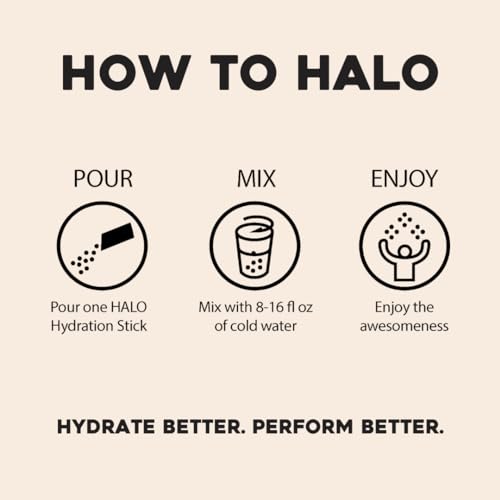 Halo Hydration Electrolyte Drink Mix Watermelon Flavor Single Serving Stick E297