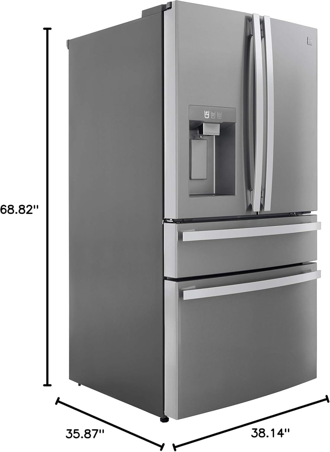 Kenmore 72695 French Door Refrigerator, Stainless Steel O92344