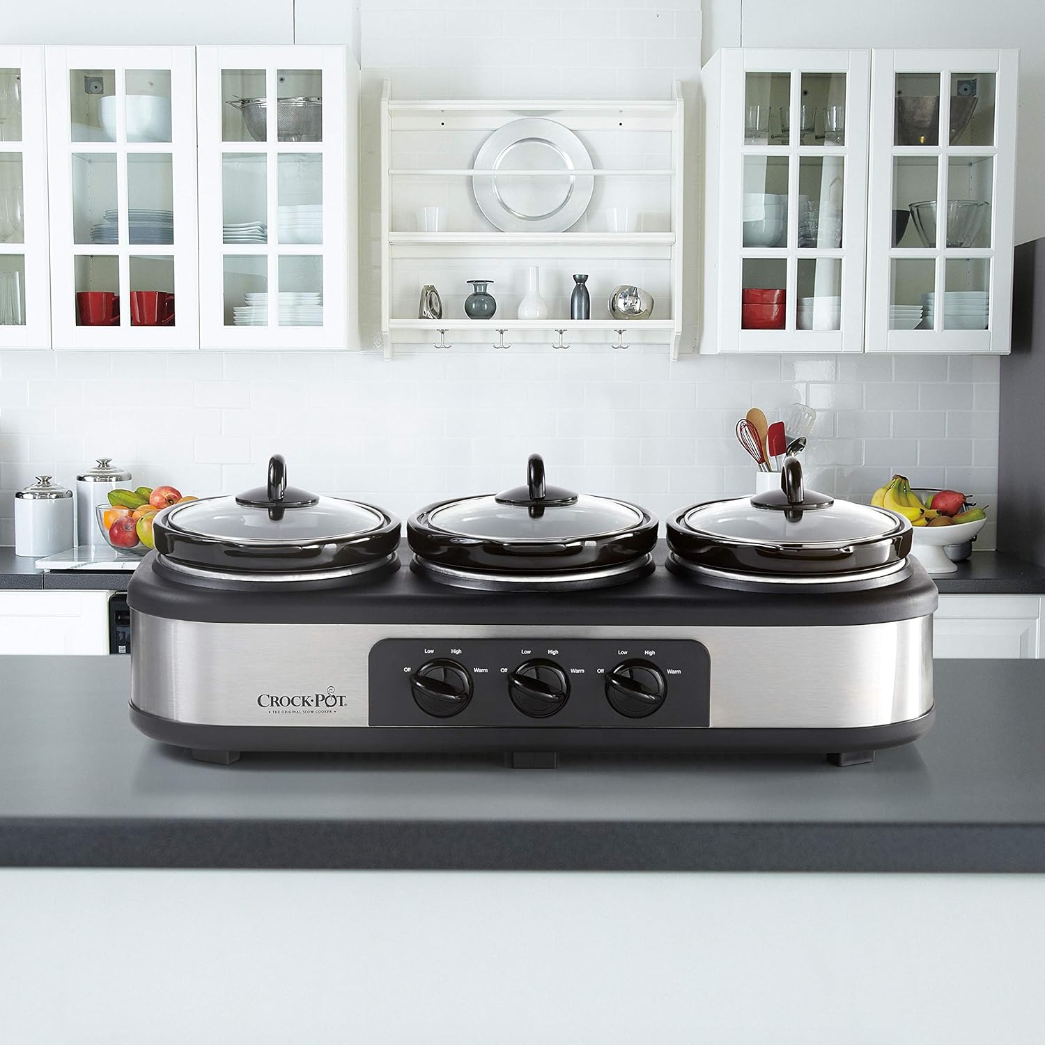 Crock-Pot Stainless Steel Trio Cook & Serve Slow Cooker U9963