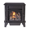 ProCom PCNSD25RTA Gas Stove 3-Sided Black Dual Fuel with Remote Control