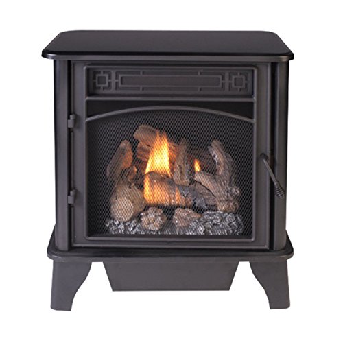 ProCom PCNSD25RTA Gas Stove 3-Sided Black Dual Fuel with Remote Control