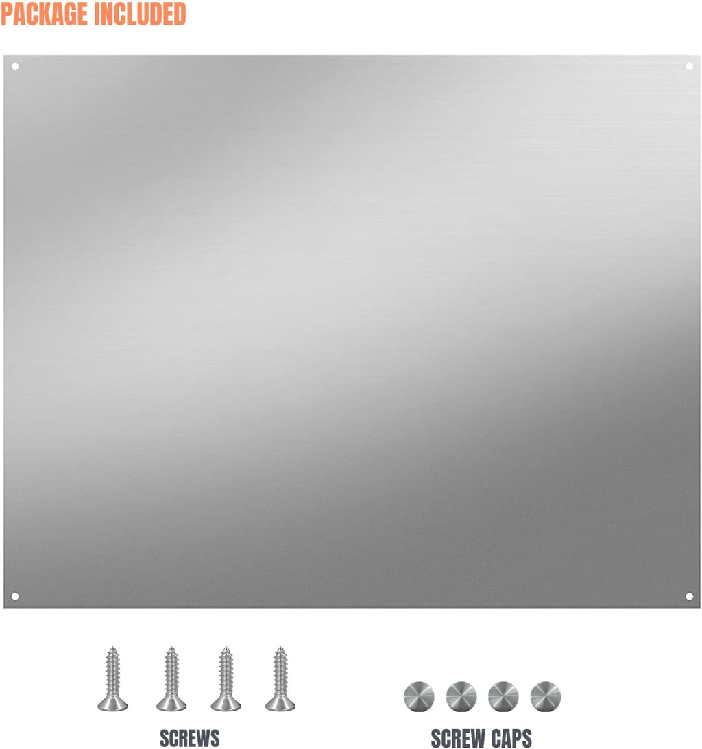 24" x 30" Stainless Steel Stove Backsplash, Reversible Splatter Guard for Range Hood U8570