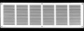 Steel Return Grilles - Sidewall and Ceiling - HVAC Duct Cover (30"w X 10"h, White)