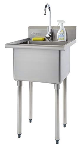 TRINITY THA-0307 Basics Stainless Steel Utility Sink with Faucet D745571