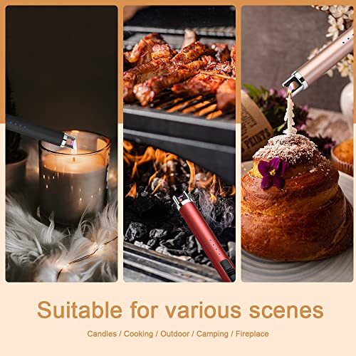 JETPRO USB Rechargeable Arc Lighter Windproof Flameless for Camping BBQ M10319