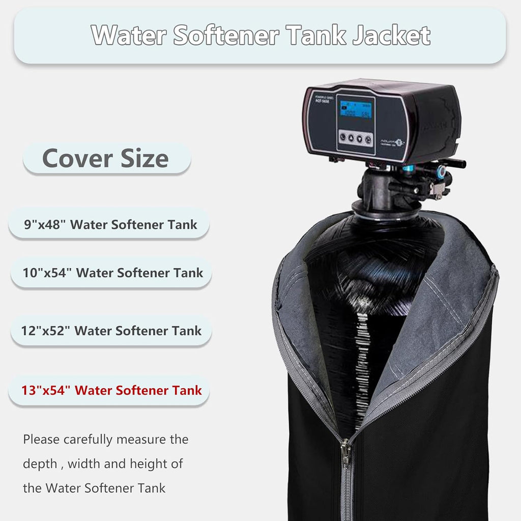 Outdoor Insulated Water Softener Tank Cover 13x54, Black J880206