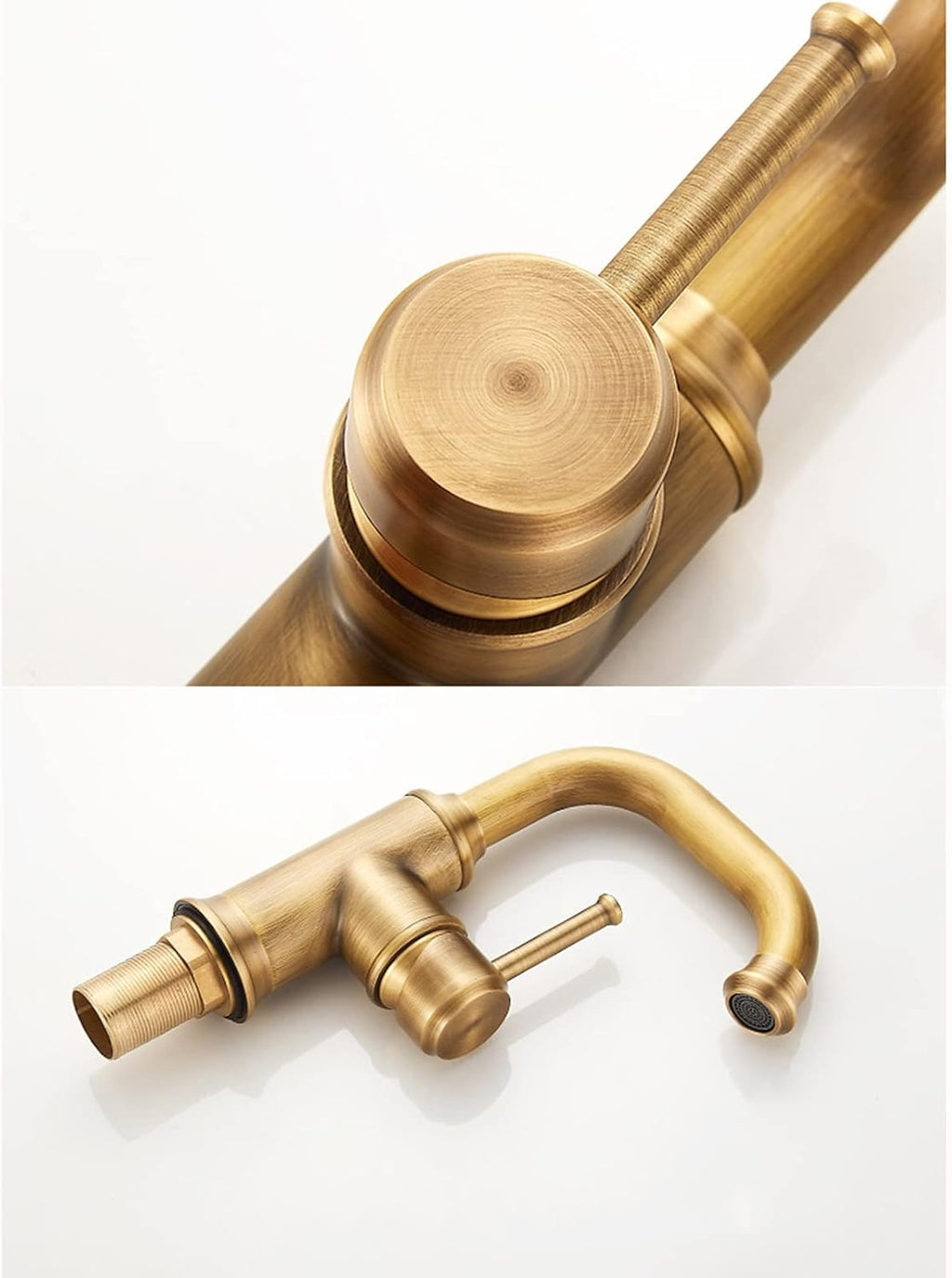 Retro Kitchen Mixer Tap Brass 360° Rotatable for Basin S4919