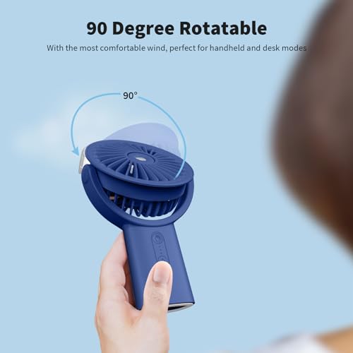 Otlonpe Portable Misting Fan, 4000mAh Rechargeable Handheld Fan with Power Bank B842
