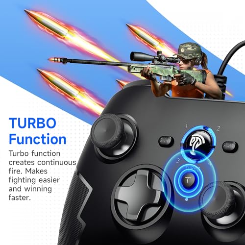 EasySMX Wired Gaming Controller for PC, PS3, Android TV Box, Tesla T419