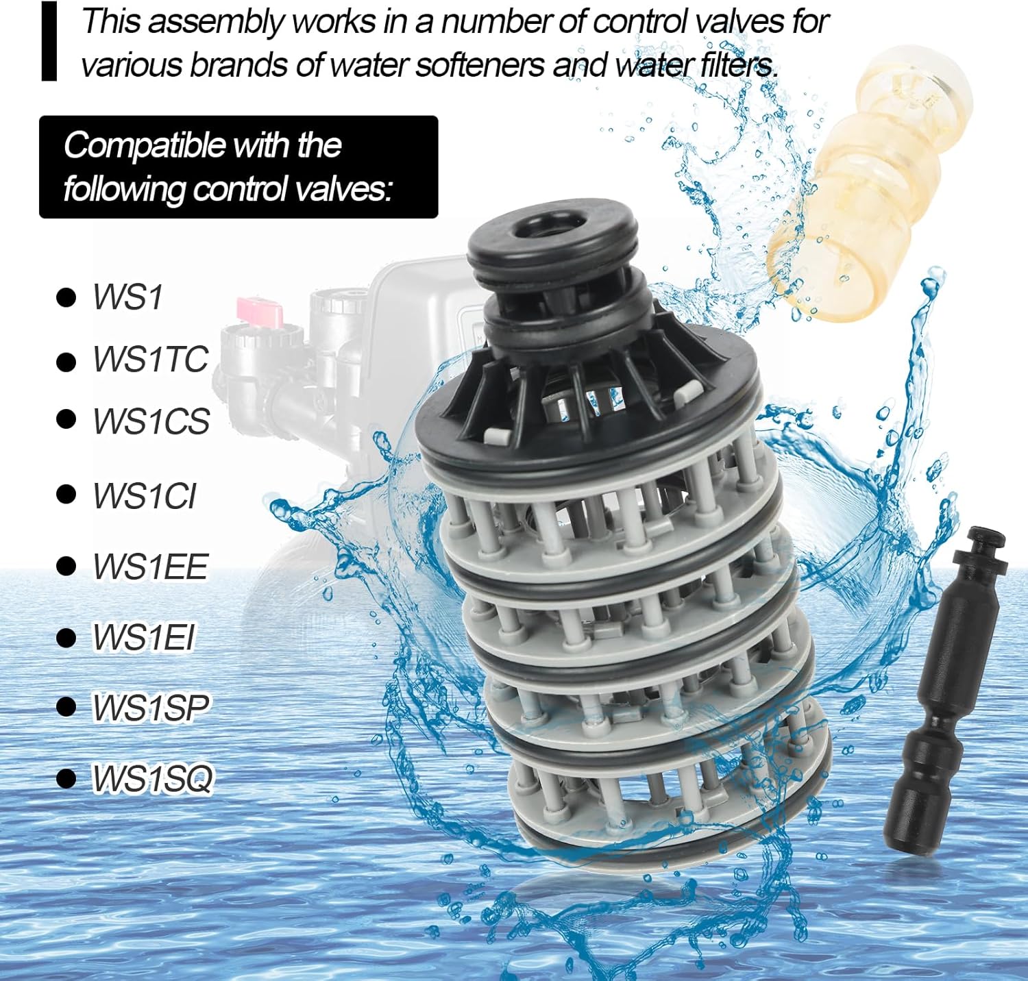 Clack WS1 Interior Parts Kit Replacement with Pistons and Spacer Stack Y540192