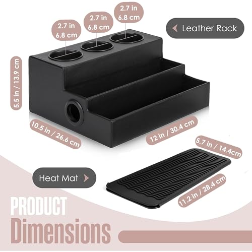 Hair Tool Organizer, 3 Tier Blow Dryer Holder with Silicone Mat V247343