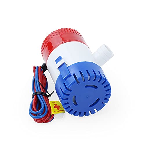 RVPECHWJ Circulating Pump 12V/24V Mini Electric DC Submersible Bilge Pump with Float Switch L137