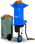 Landworks Leaf Mulcher Shredder Electric Green and Waste Management Heavy Duty 120V AC 11" Inch Cutting Blade .5" Inch Cutting Capacity for Leaves, Grass, & Clippings
