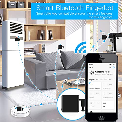 Smart Switch Button Pusher Wireless Bluetooth Fingerbot for Light Switch Doorbell Coffee Maker Fan B83679