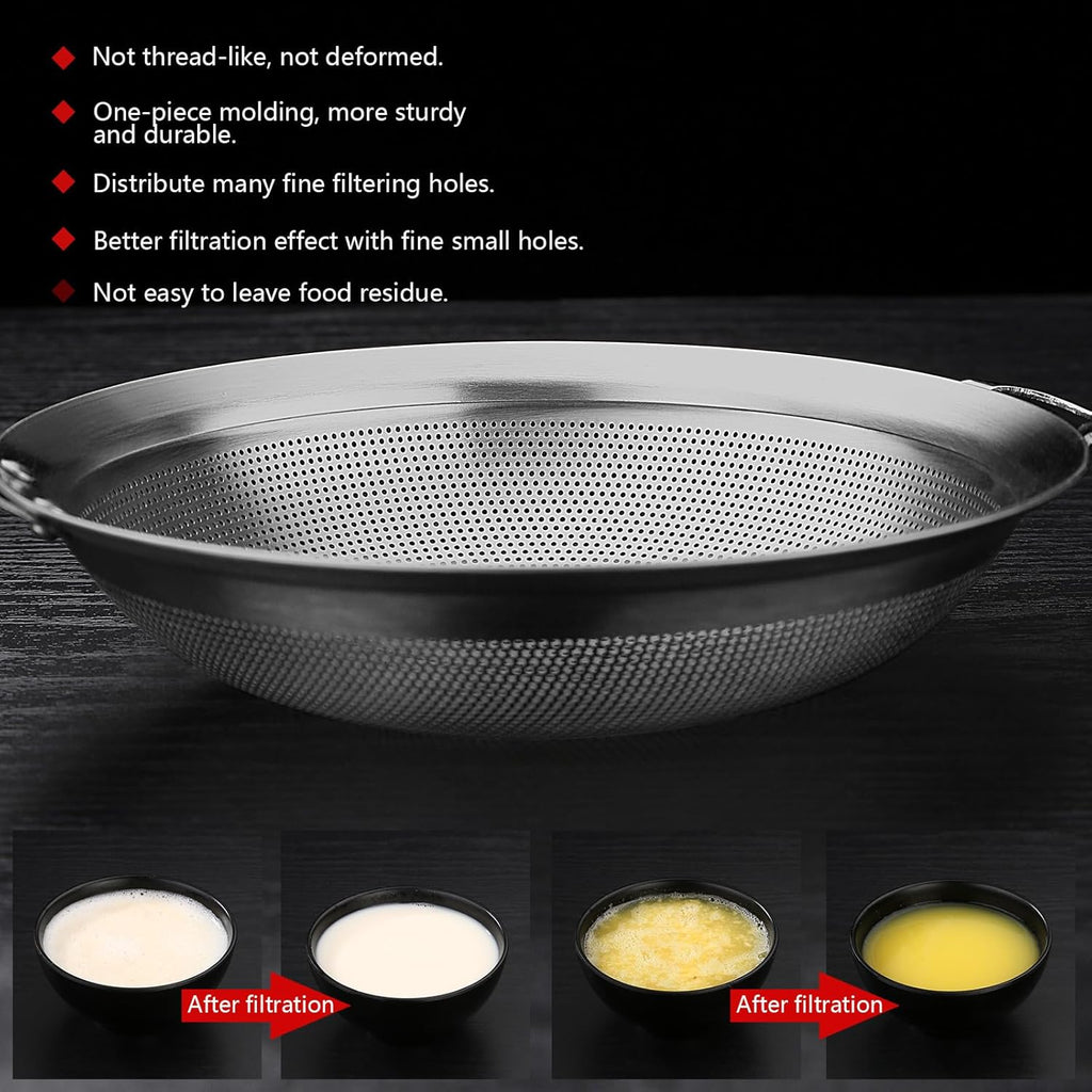 Stainless Steel Fine Mesh Strainer with Handle, Set of 2 P95411