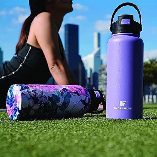 Hydraflow Hybrid Triple Wall Vacuum Insulated Stainless Steel Water Bottle with Flip Straw O280