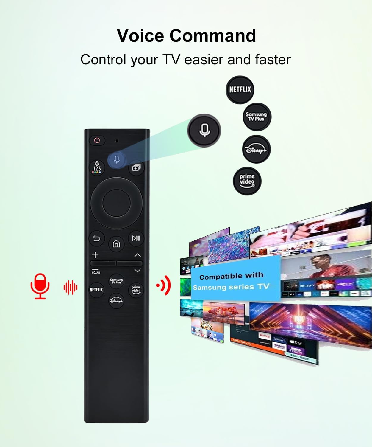 Samsung QLED Smart TV Voice Remote Control Replacement E4135