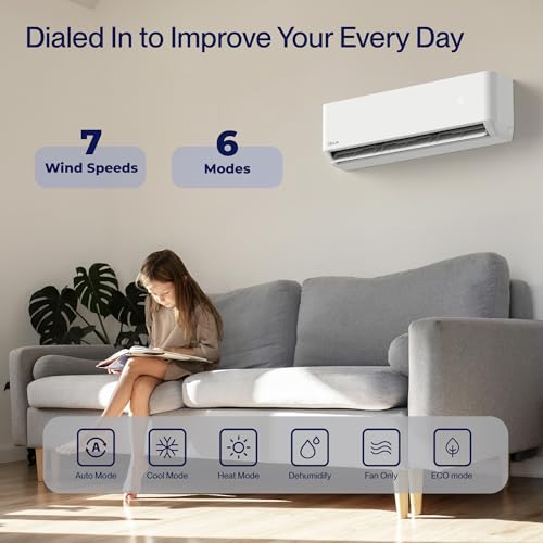 DELLA Optima Series Wifi Mini Split AC Inverter Heat Pump with Installation Kits R3774