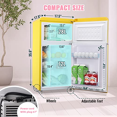 WANAI mini fridge with freezer dual door O19920