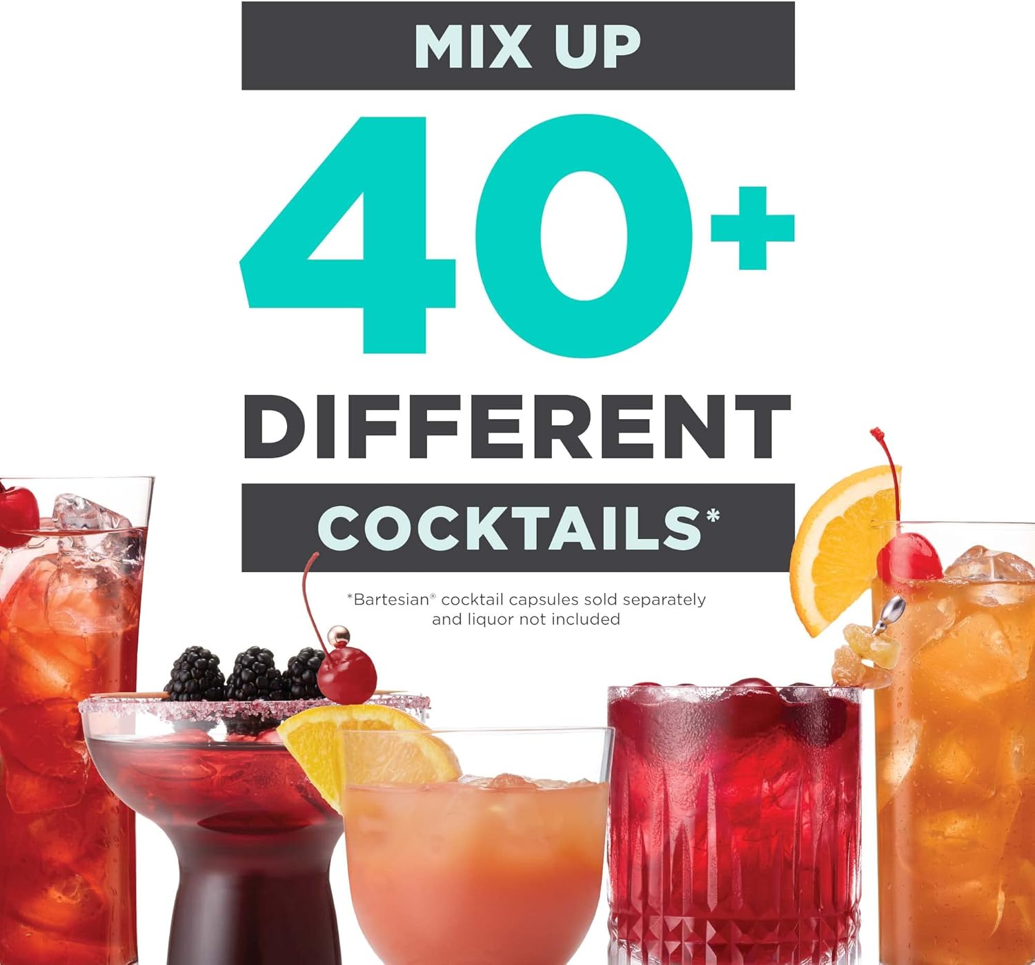 BLACK+DECKER bev Cocktail Maker Machine for Bartesian Capsules B2415