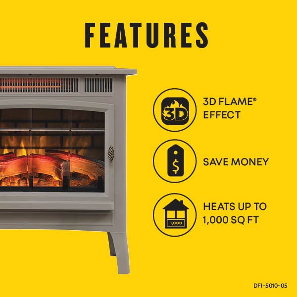Duraflame Electric Infrared Quartz Fireplace Stove with 3D Flame Effect A276069