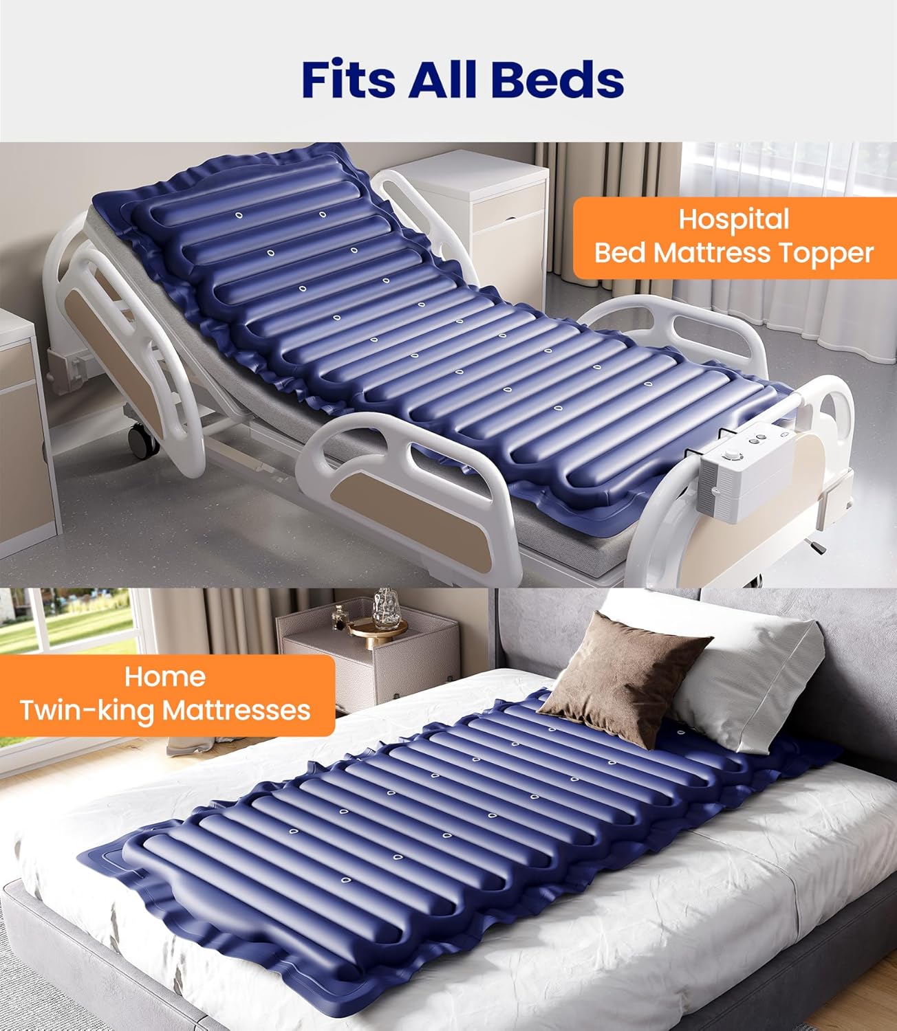 Alternating Air Pressure Mattress Pad with Adjustable Pump for Hospital Beds and Home Use V110