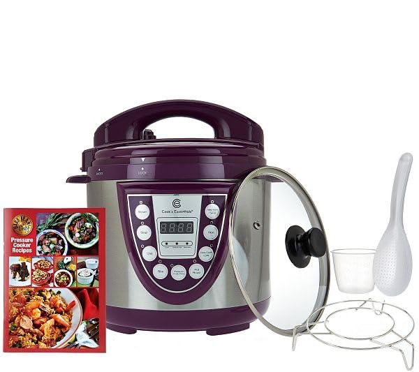 COOK'S ESSENTIALS 4QT Digital Pressure Cooker with Lid P341