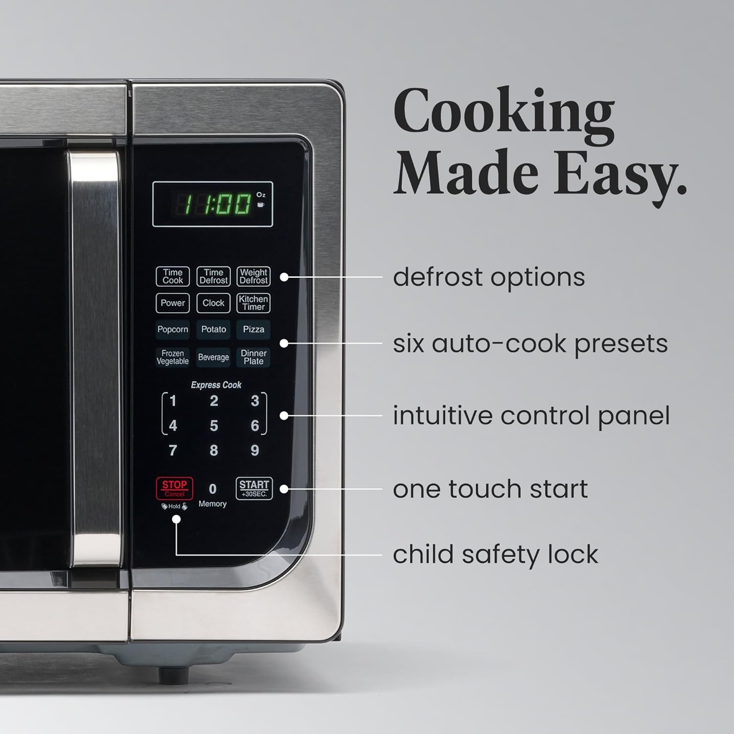 Farberware Countertop Microwave 900W 0.9 cu ft with LED Lighting J9564