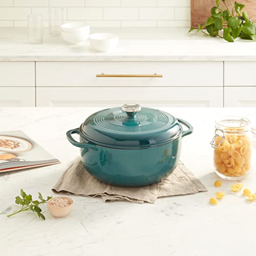 Lodge 6 Quart Enameled Cast Iron Dutch Oven with Lid E94827