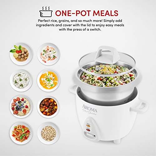Aroma Housewares Select Stainless Rice Cooker & Warmer 6-Cup Red U57820