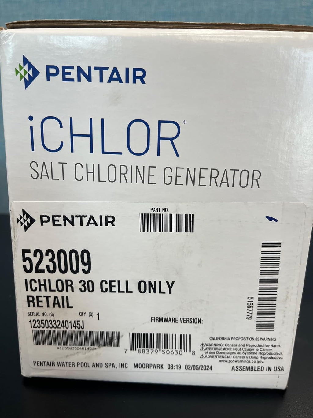 Pentair ICHLOR 30K Cell 523009 S2802