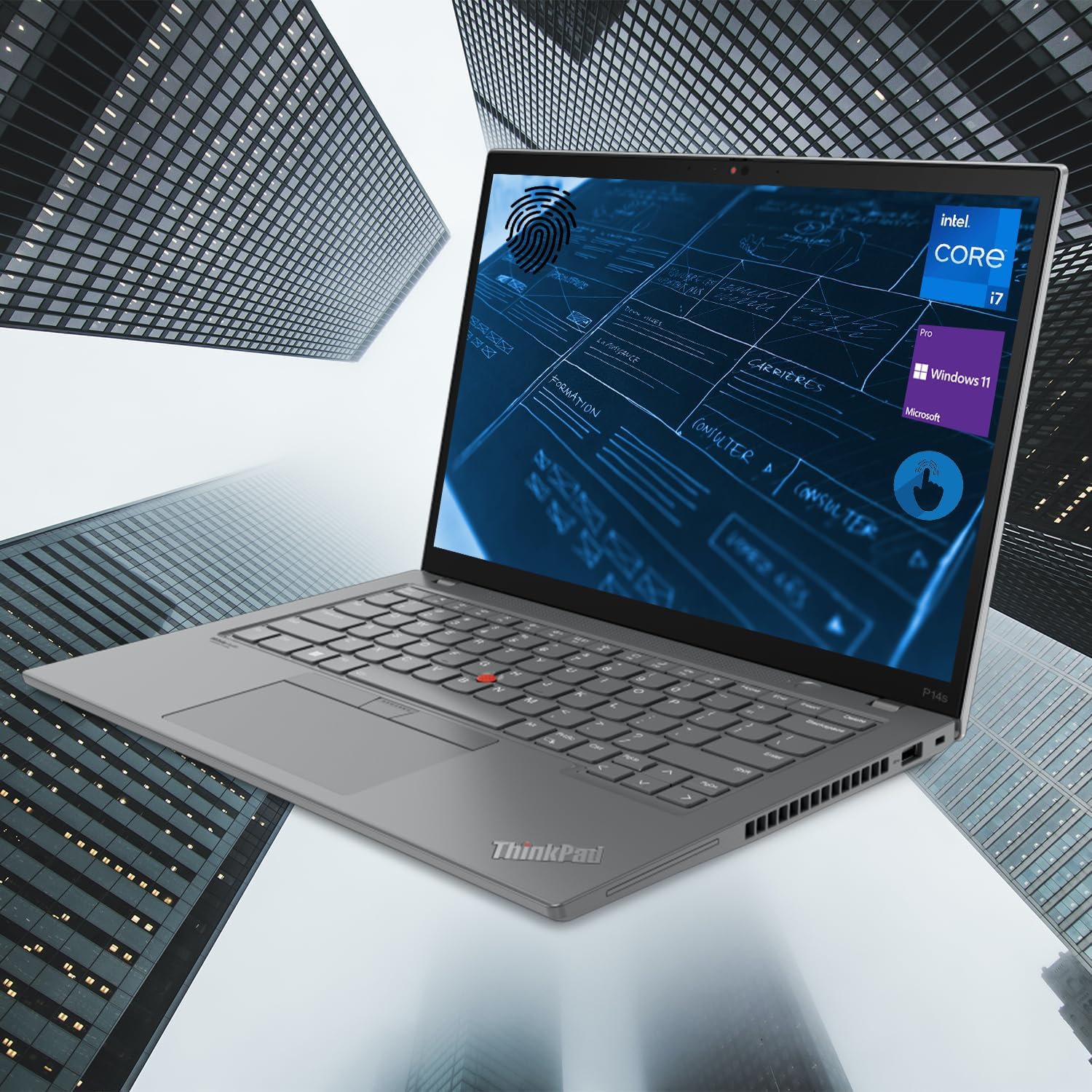 LENOVO ThinkPad P14s Gen 3 Mobile Workstation, 14" Touchscreen, i7, 48GB RAM, 1TB SSD, Windows 11 Pro R558