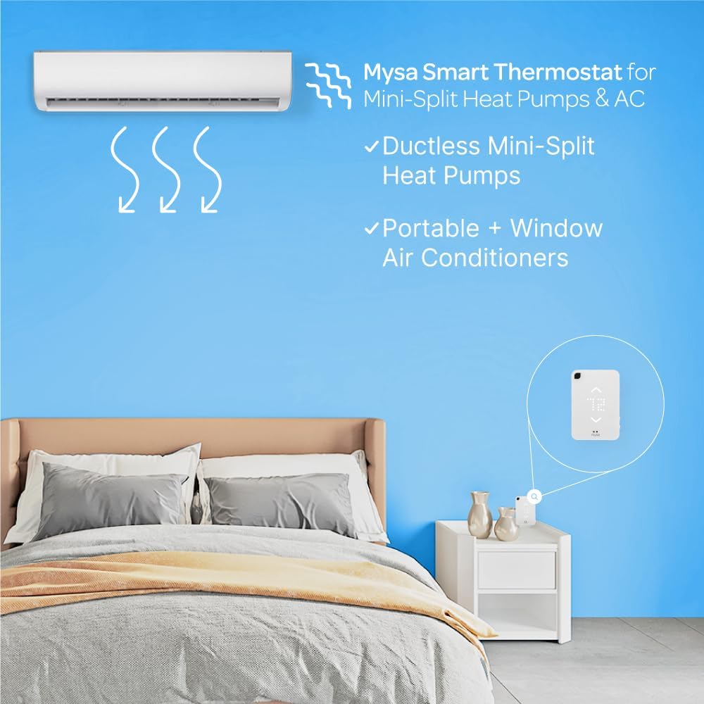 Mysa Smart Thermostat for Mini-Split AC/Heat Pumps with Wi-Fi and App Control N5150