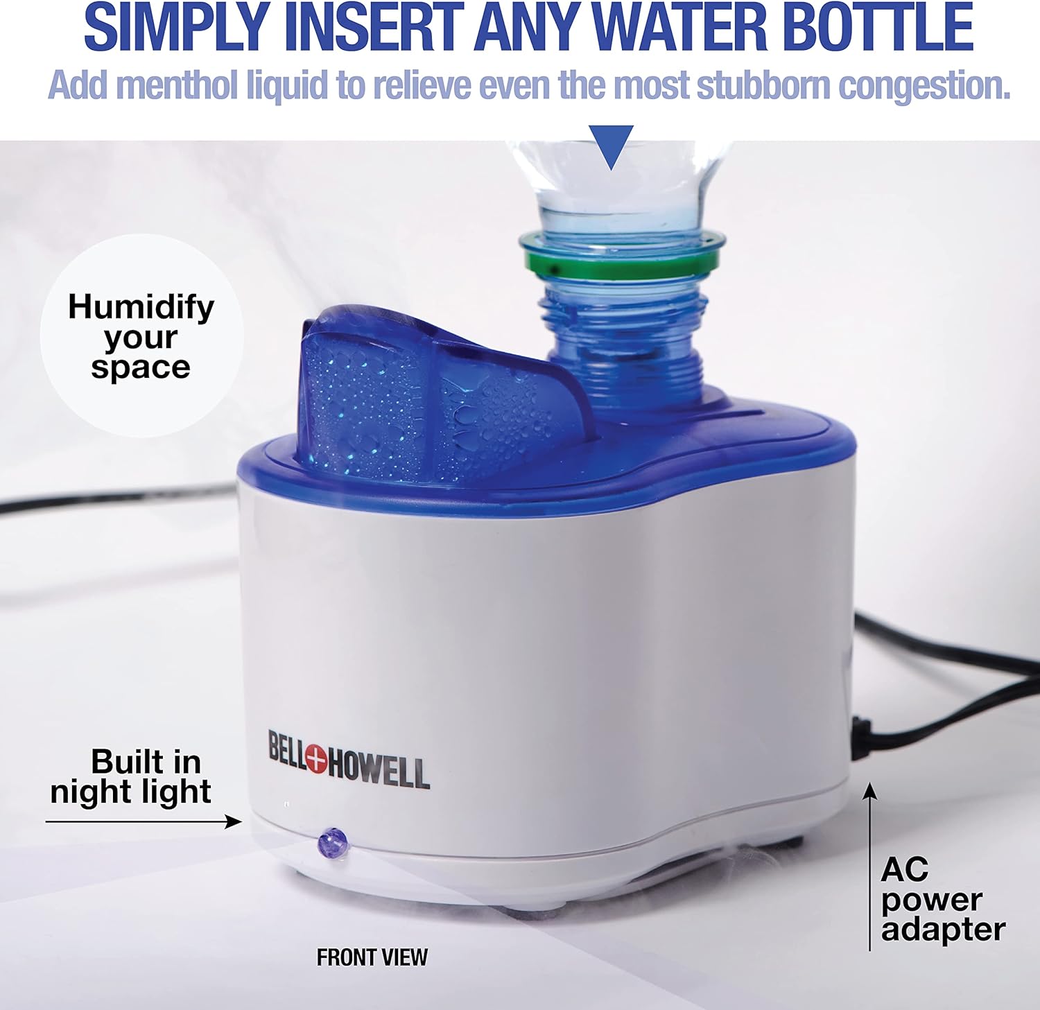 Bell+Howell Sonic Breathe Portable Mini Humidifier V3007