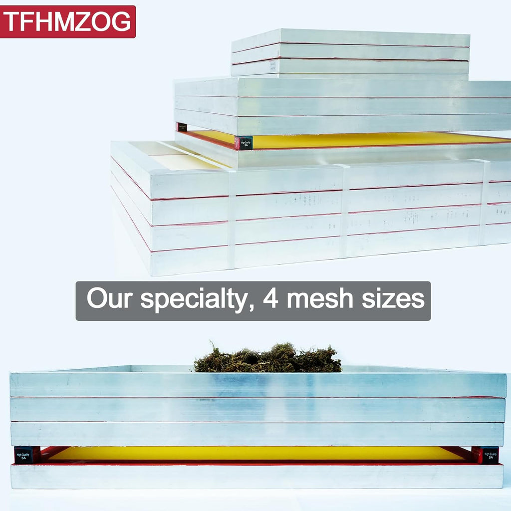 12 × 16" Dry Sift Screen, 4 Sizes, Aluminum Frame, Nylon Mesh U885