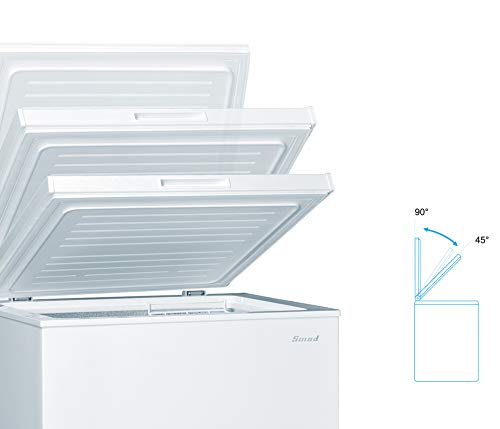 Smad Chest Freezer 10 Cu.Ft with 3 Removable Baskets and Lock, White P437514