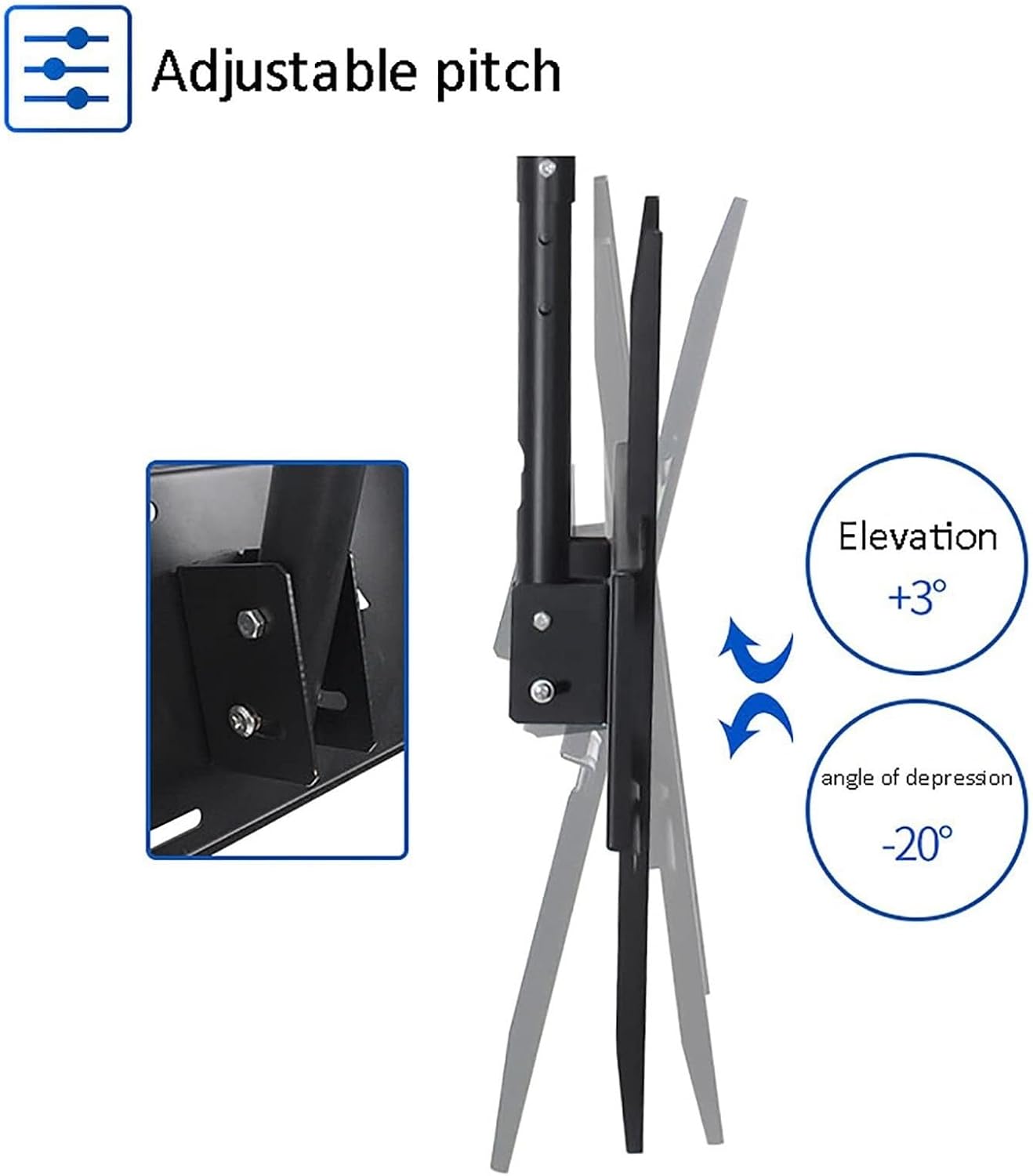 Electric TV Lift Mount for 60-100 Inch TVs, Adjustable Height Ceiling Bracket F57345