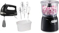 Hamilton Beach 6-Speed Hand Mixer with Storage Case, Whisk & Hooks Bundle with 3-Cup Food Chopper