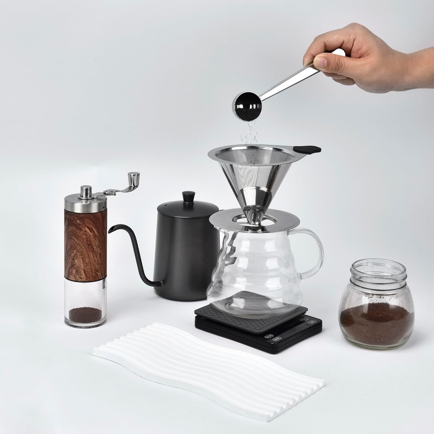 Stainless Steel Pour Over Coffee Dripper for 1-2 Cups N68022