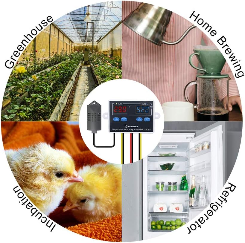 Digital Thermostat Module 120V Heating Cooling Humidification Dehumidification Control I41596