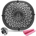 Air Fryer Grill Pan Replacement Parts for 7QT PowerXL Gowise Air Fryers, Upgraded Nonstick Air Fryer Crisper Plate Tray, Air Fryer Rack with Rubber Bumpers for 7QT Air Fryer, Dishwasher Safe