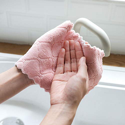 kimteny 12 Pack Kitchen Cloth Dish Towels, Absorbent Coral Velvet, Washable A1595