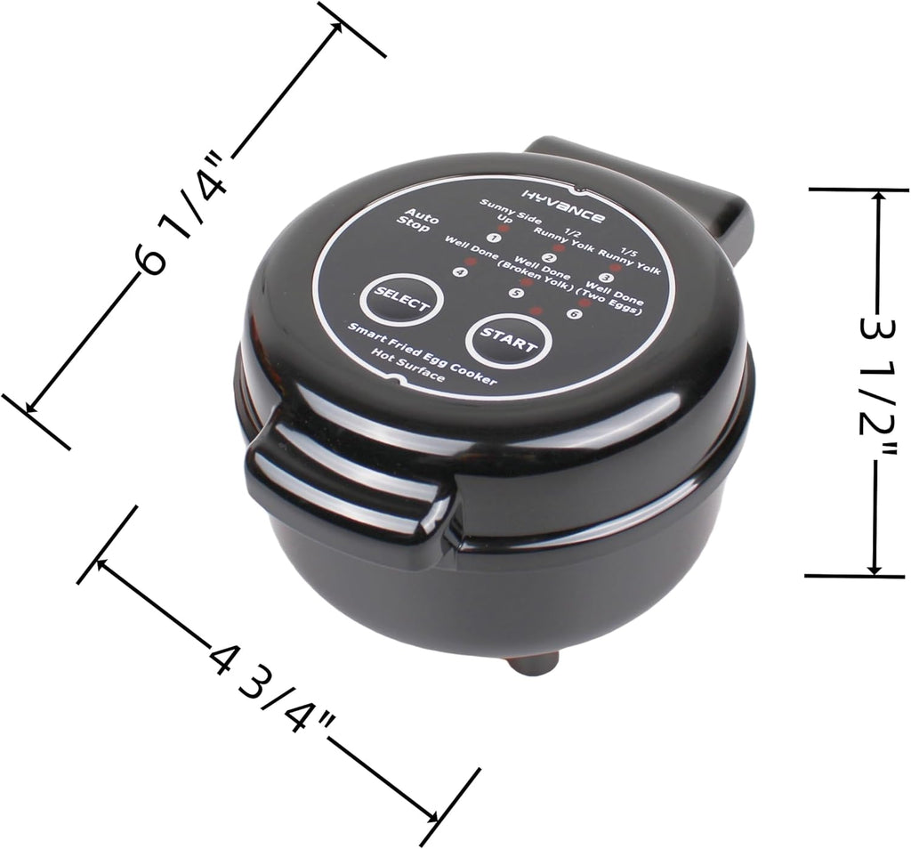 Smart Fried Egg Cooker, Non-Stick, Auto Shut-Off (Black) P51766