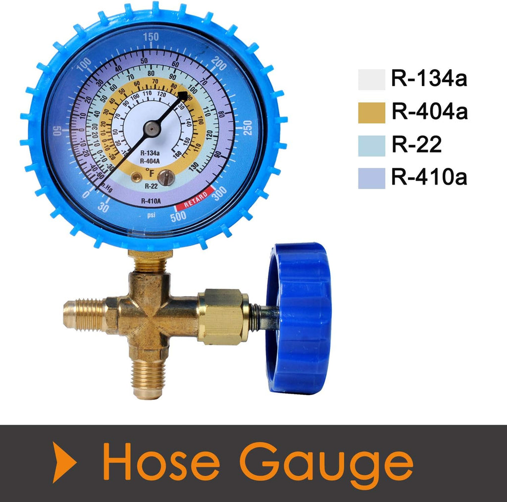 R410a Recharge Kit AC Manifold Gauge Hose for Refrigeration Charging Q97237