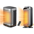 Dreo 1500W Space Heater, 70° Oscillating Portable Heater for Indoor Use, Digital Thermostat, 4 Modes, 12h Timer, Personal Electric Heater PTC Ceramic Heater Quick Safety Heating for Home Office