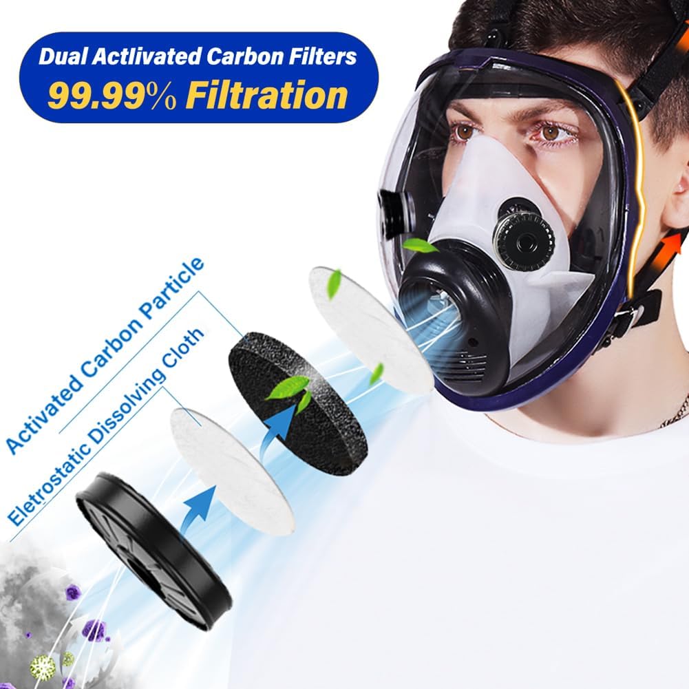 Tactical Gas Mask with 40mm Activated Carbon Filter P337808