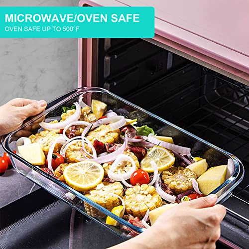 KOMUEE 8-Piece Glass Baking Dish Set with BPA Free Lids J1748