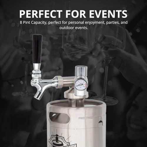 Keg Smiths 128 oz Portable Stainless Steel Draft Keg System J902