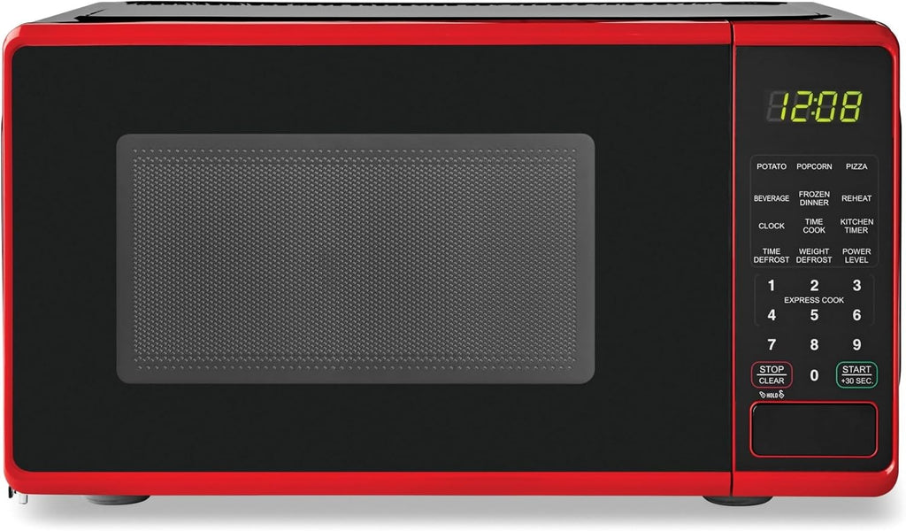 0.7 cu. ft. Countertop Microwave Oven, 700 Watts (Color : Red)