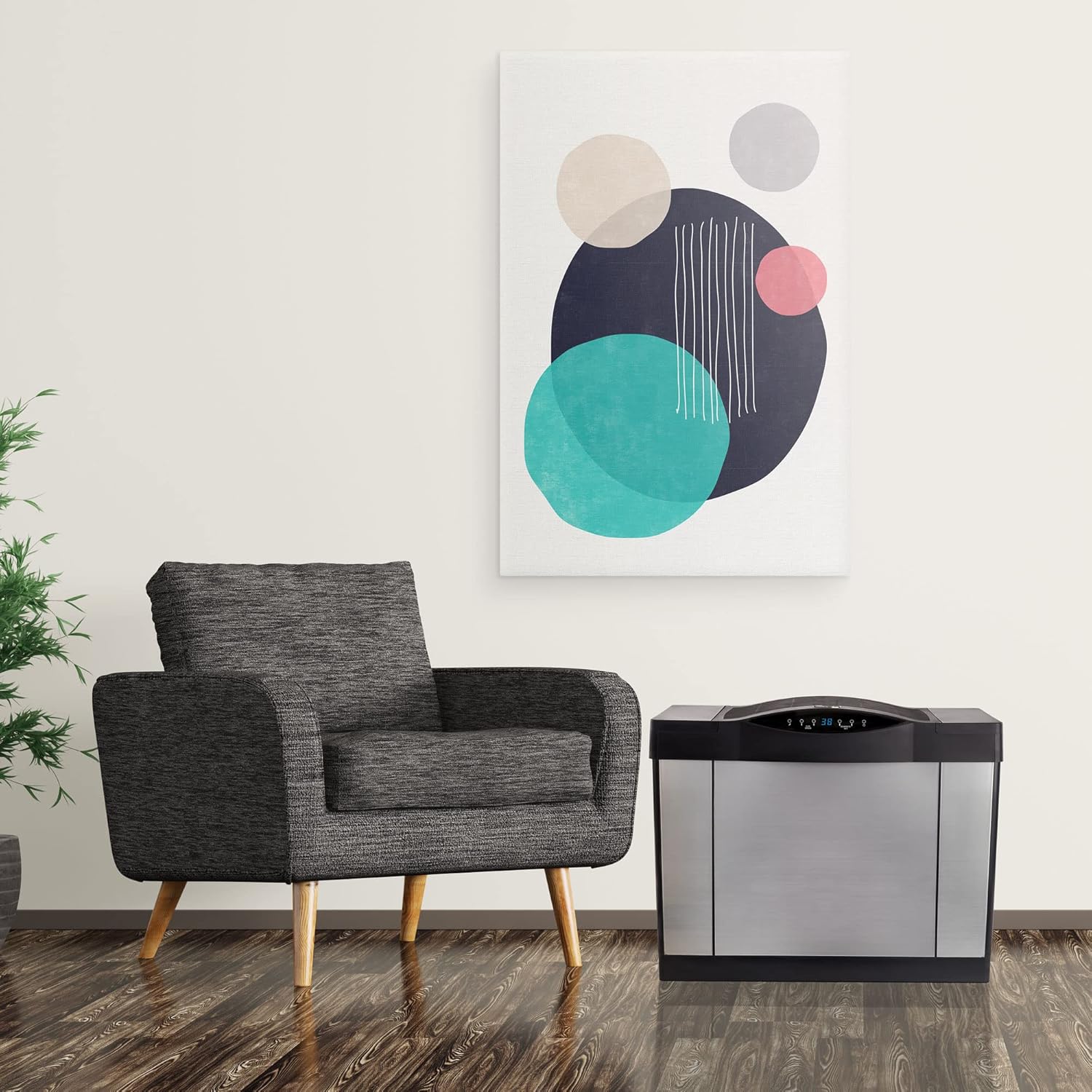 AIRCARE Digital Whole-House Console-Style Evaporative Humidifier Silver J9433